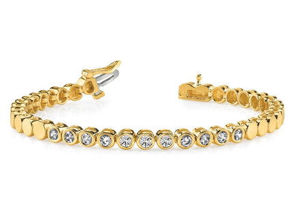 14k Gold Round Add-a-Diamond Bracelet with Multiple Stone Settings Available (Style X2092)