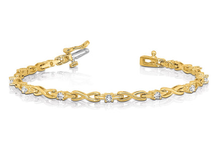 14k Yellow Gold Bracelets Style X2106 - Classique Jewelry Inc.