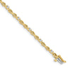 14k Complete 1/2 carat Round AAA Diamond 4-prong X-design Tennis Bracelet
