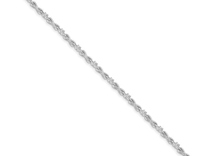 14k White Gold Bracelets Style X2106WVS - Classique Jewelry Inc.