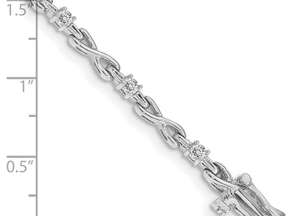 14k White Gold Bracelets Style X2106WVS - Classique Jewelry Inc.
