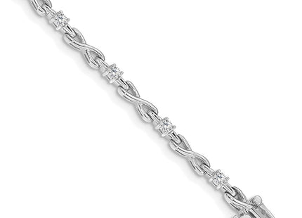 14k White Gold Bracelets Style X2106WVS - Classique Jewelry Inc.