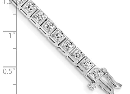 14k White Gold Bracelets Style X2163WVS - Classique Jewelry Inc.