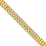 14k Complete 0.93 Carat Round Diamond 4-Prong 7-Inch Link Bracelet