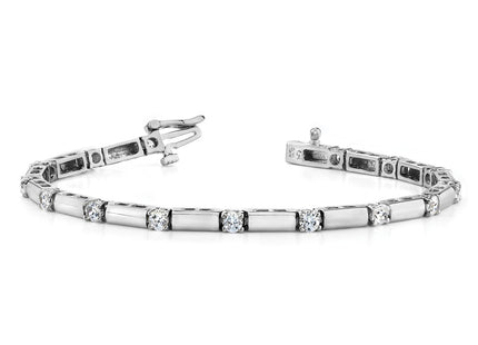 14k White Gold Bracelets Style X2177W - Classique Jewelry Inc.