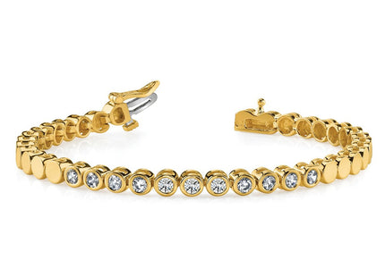 14k Gold Round Add-a-Diamond Bracelet with Multiple Stone Settings Available (Style X2302)