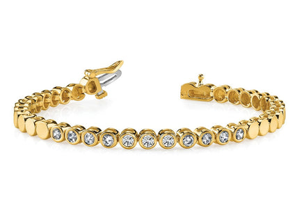 14k Gold Round Add-a-Diamond Bracelet with Multiple Stone Settings Available (Style X2308)