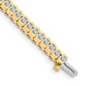 14k Complete 5.5 carat Round AAA Diamond Half-Bezel Tennis Bracelet