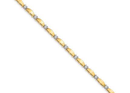 14k Two-tone Bracelets Style X2361AA - Classique Jewelry Inc.
