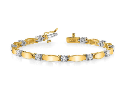 14k Two-tone Bracelets Style X2361AAA - Classique Jewelry Inc.