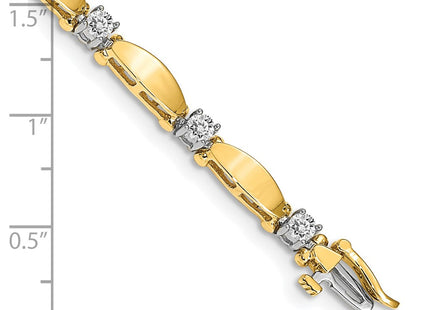 14k Two-tone Bracelets Style X2361AAA - Classique Jewelry Inc.