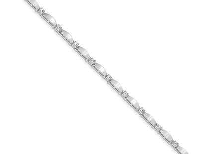 14k White Gold Bracelets Style X2361WVS - Classique Jewelry Inc.