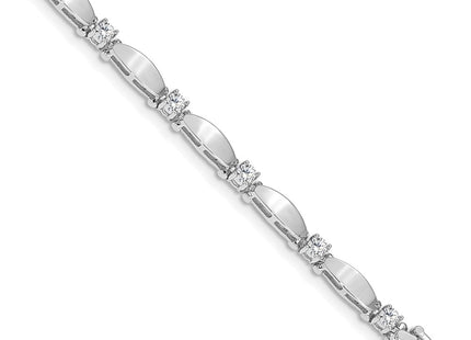 14k White Gold Bracelets Style X2361WVS - Classique Jewelry Inc.