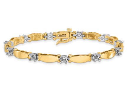 14k Two-tone Bracelets Style X2362 - Classique Jewelry Inc.