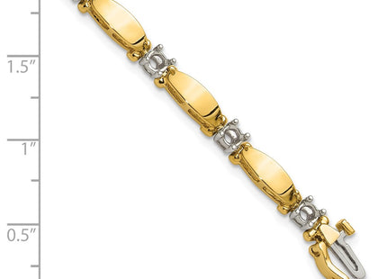 14k Two-tone Bracelets Style X2362 - Classique Jewelry Inc.