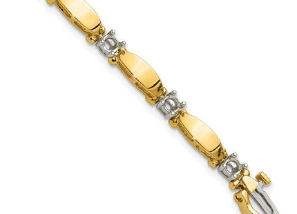 14k Two-tone Bracelets Style X2362 - Classique Jewelry Inc.