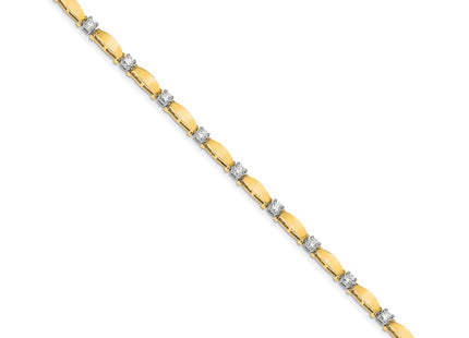 14k Two-tone Bracelets Style X2362AAA - Classique Jewelry Inc.