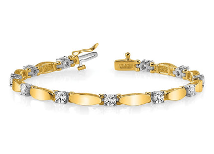 14k Two-tone Bracelets Style X2362AAA - Classique Jewelry Inc.