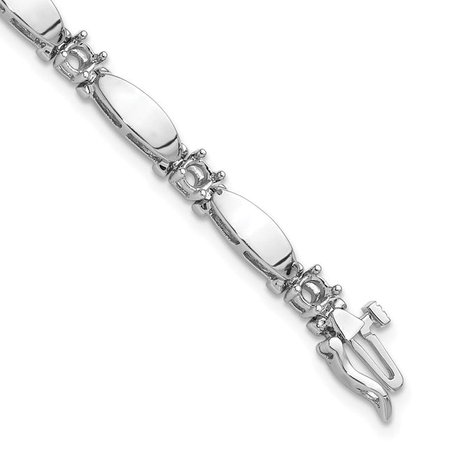 14k White Gold Bracelets Style X2362W - Classique Jewelry Inc.