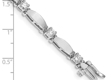 14k White Gold Bracelets Style X2362WVS - Classique Jewelry Inc.