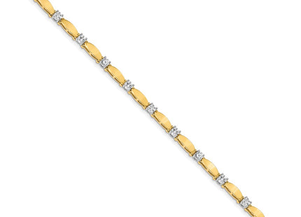14k Two-tone Bracelets Style X2363AAA - Classique Jewelry Inc.