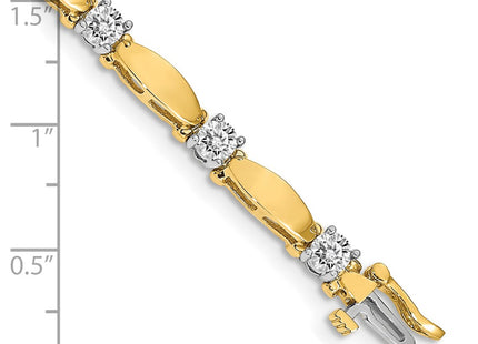 14k Two-tone Bracelets Style X2363AA - Classique Jewelry Inc.