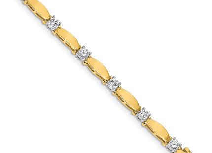 14k Two-tone Bracelets Style X2363VS - Classique Jewelry Inc.
