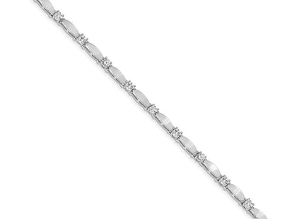14k White Gold Bracelets Style X2363WVS - Classique Jewelry Inc.