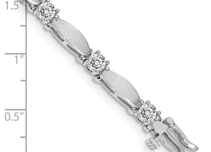 14k White Gold Bracelets Style X2363WVS - Classique Jewelry Inc.