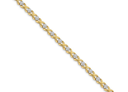 14k Two-tone Bracelets Style X2365AA - Classique Jewelry Inc.
