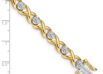 14k Two-tone Bracelets Style X2365A - Classique Jewelry Inc.