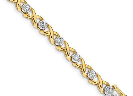 14k Two-tone Bracelets Style X2365VS - Classique Jewelry Inc.