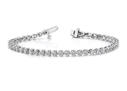 14k White Gold Bracelets Style X2837WVS - Classique Jewelry Inc.