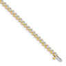 14k Complete 4.3 carat Round AA Diamond 3-prong Tennis Bracelet