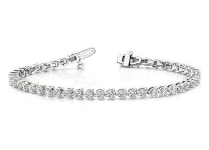 14k White Gold Bracelets Style X2839WVS - Classique Jewelry Inc.