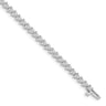 14k White Gold Complete 4.3 carat Round AAA Diamond 3-prong Tennis Bracelet