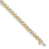 14k Complete 6.15 carat Round AAA Diamond 3-prong Tennis Bracelet