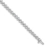 14k White Gold Complete 6.15 carat Round AA Diamond 3-prong Tennis Bracelet