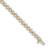 14k Complete 8.5 carat Round AA Diamond 3-prong Tennis Bracelet