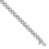 14k White Gold Complete 8.5 carat Round VS Diamond 3-prong Tennis Bracelet