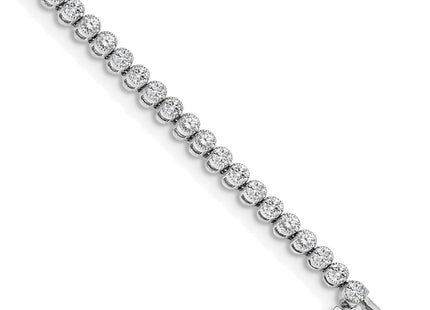 14k White Gold Bracelets Style X2896WVS - Classique Jewelry Inc.