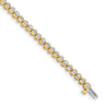14k Complete 3.06 carat Round AAA Diamond 2-prong Tennis Bracelet