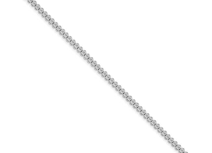 14k White Gold Complete 3.06 carat Round Diamond 2-prong Tennis Bracelet (Style X2898WAA)