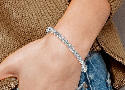 14k White Gold Bracelets Style X2898WVS - Classique Jewelry Inc.