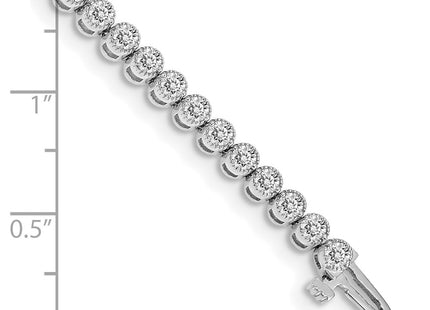 14k White Gold Bracelets Style X2898WVS - Classique Jewelry Inc.