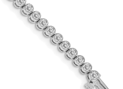 14k White Gold Bracelets Style X2898WVS - Classique Jewelry Inc.