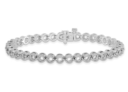 14k White Gold Bracelets Style X2901W - Classique Jewelry Inc.