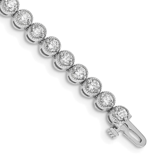 14k White Gold Bracelets Style X2901WAAA - Classique Jewelry Inc.