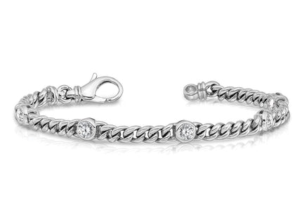 14k White Gold Bracelets Style X2959WVS - Classique Jewelry Inc.