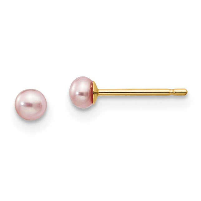 14k Yellow Gold Earrings Style X30BPU - Classique Jewelry Inc.